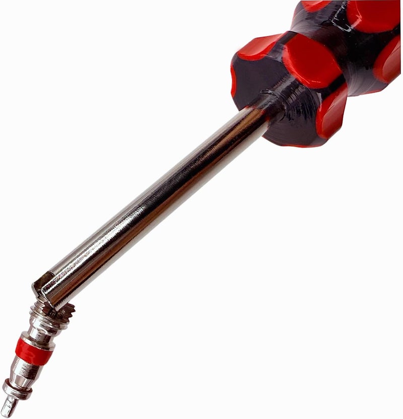 AKISS 6Pcs Valve Stem Removal Tool Kit, R134 R12 A/C HVAC Air Conditioner Schrader Valve Stem Core Remover Tool - Image 5